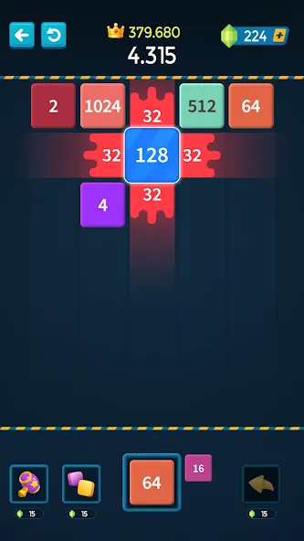 1M - Merge Number Block Puzzle  [МОД Menu] Screenshot 2