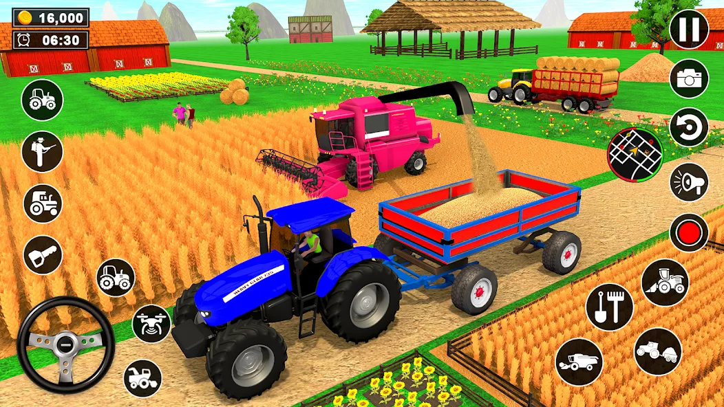 Real Tractor Driving Simulator (Реальный симулятор вождения трактора)  [МОД Unlocked] Screenshot 5