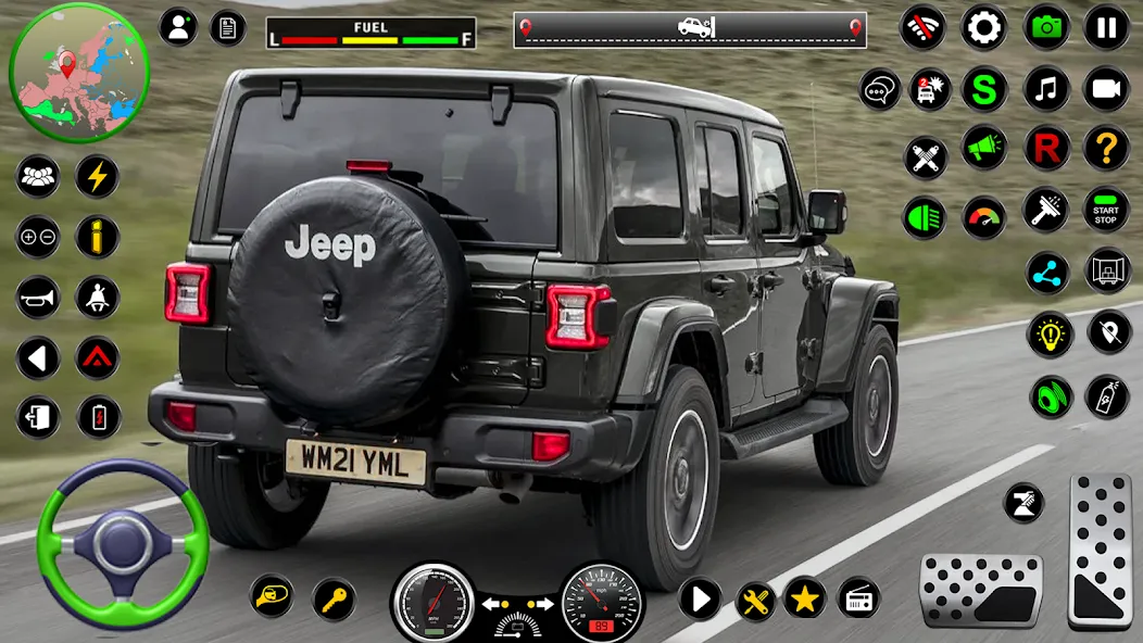 Jeep Driving Simulator offRoad (Джип Драйвинг Симулятор вне дороги)  [МОД Много монет] Screenshot 3