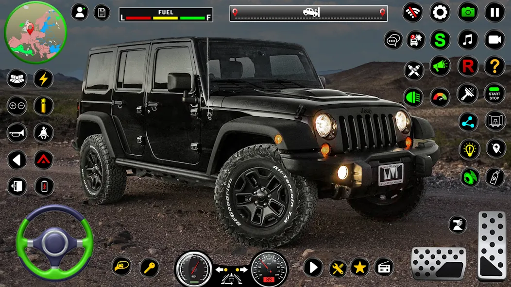 Jeep Driving Simulator offRoad (Джип Драйвинг Симулятор вне дороги)  [МОД Много монет] Screenshot 5