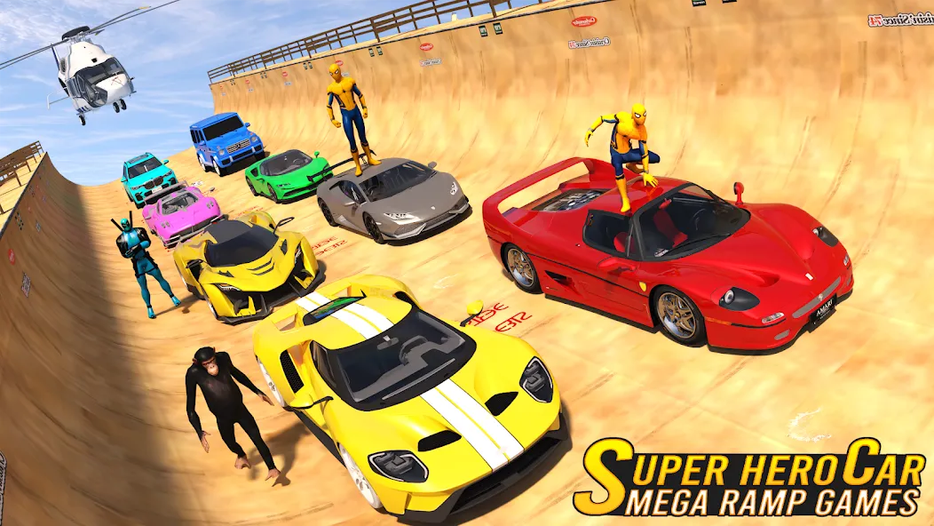 Superhero Car: Mega Ramp Games (Рамп Кар Гейм)  [МОД Unlocked] Screenshot 5