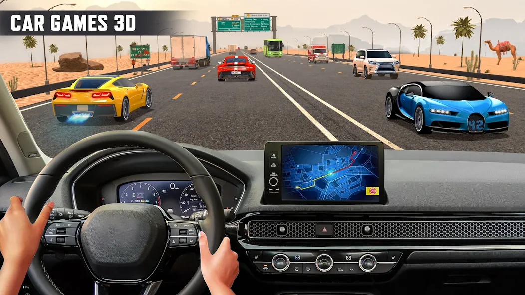 Real Highway Car Racing Games  [МОД Много денег] Screenshot 4