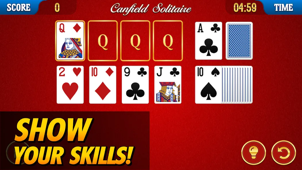 Canfield Solitaire (Кэнфилд пасьянс)  [МОД Бесконечные деньги] Screenshot 5