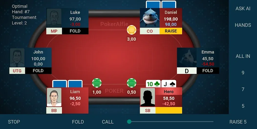 Offline Poker AI - PokerAlfie (Оффлайн Покер ИИ)  [МОД Бесконечные монеты] Screenshot 3