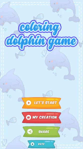 dolphin coloring game (дельфин раскраска игра)  [МОД Много монет] Screenshot 5