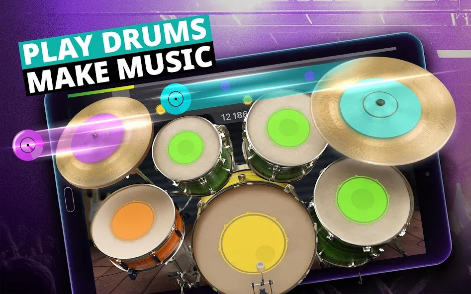 Drum Kit Music Games Simulator  [МОД Бесконечные монеты] Screenshot 5