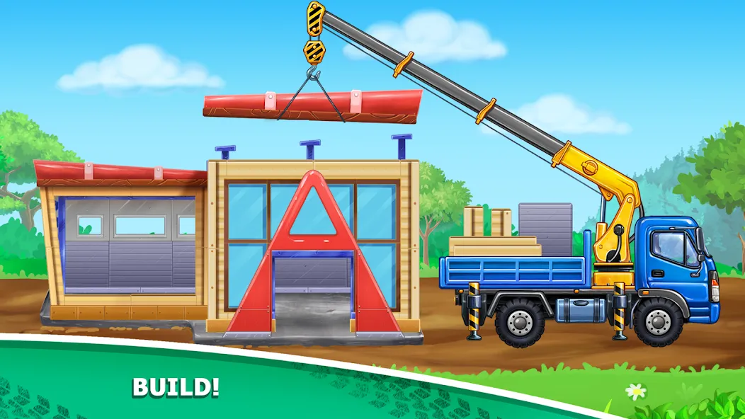 Kids truck games Build a house  [МОД Меню] Screenshot 4