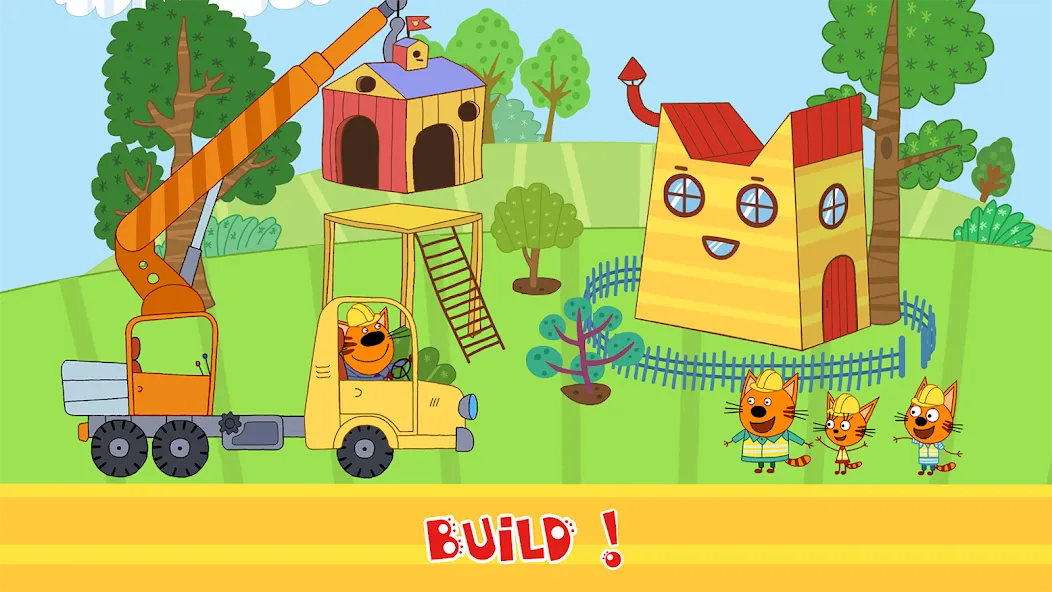 Kid-E-Cats Cars, Build a house  [МОД Много денег] Screenshot 5