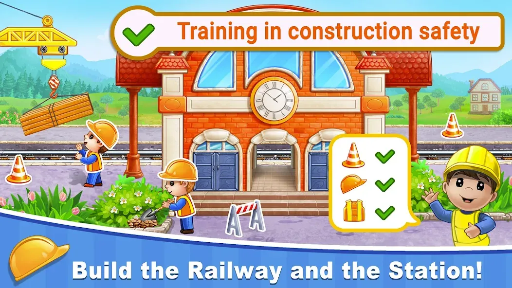 Train Games for Kids: station  [МОД Меню] Screenshot 3