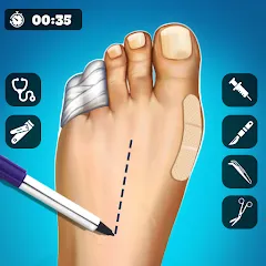 Взломанная Hospital Surgeon: Doctor Game  [МОД Unlimited Money] - полная версия apk на Андроид