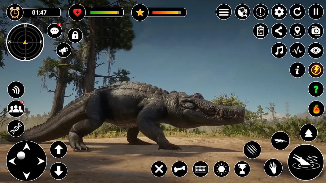 Animal Crocodile Attack Sim (Энимал Крокодайл Аттак Сим)  [МОД Unlimited Money] Screenshot 1