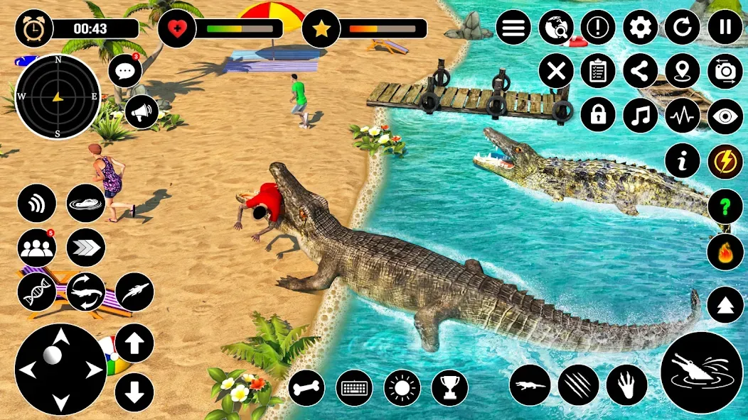 Animal Crocodile Attack Sim (Энимал Крокодайл Аттак Сим)  [МОД Unlimited Money] Screenshot 3