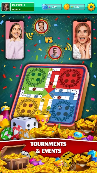 Multiplayer Dice Ludo Games (Мультиплеер Дайс Лудо Игры)  [МОД Много денег] Screenshot 3