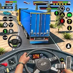 Взломанная Truck Driving Euro Truck Game  [МОД Mega Pack] - полная версия apk на Андроид