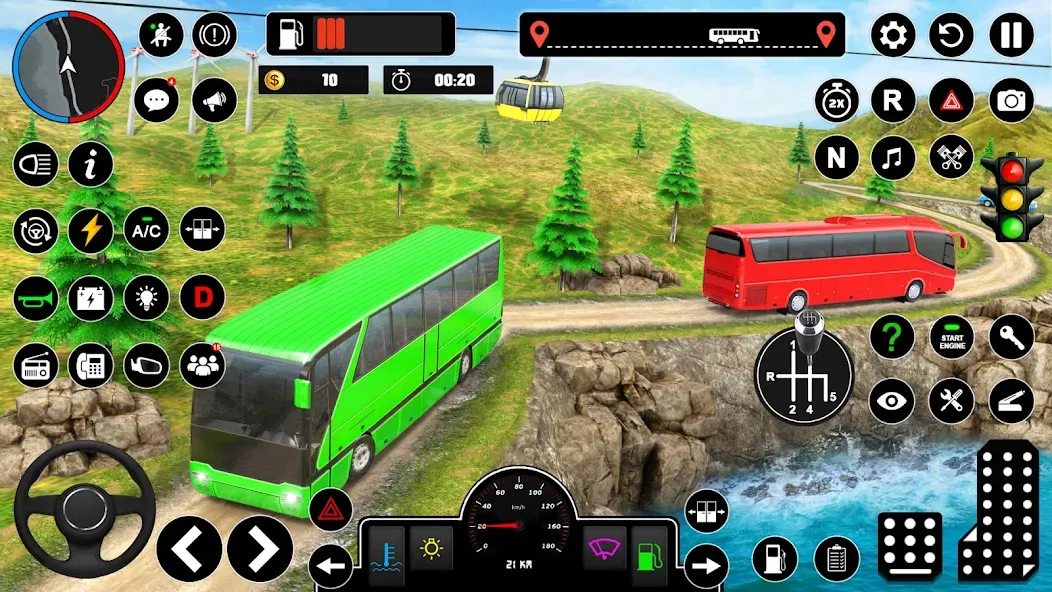 Offroad Bus Simulator Bus Game (Оффроуд Автобус Симулятор Игра)  [МОД Много денег] Screenshot 5