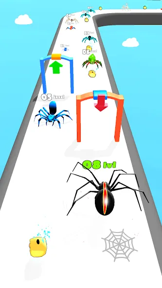 Insect Run - Spider Evolution (Инсект Эволюшн Ран)  [МОД Много денег] Screenshot 1