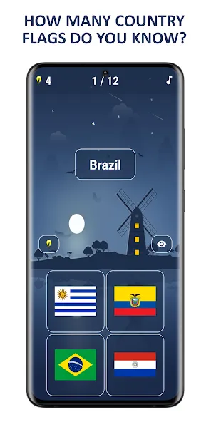 Flags of World Countries Quiz  [МОД Все открыто] Screenshot 1