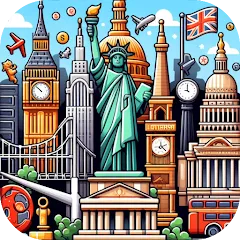 Скачать взломанную Capitals of the World - Quiz 1  [МОД Много денег] - последняя версия apk на Андроид