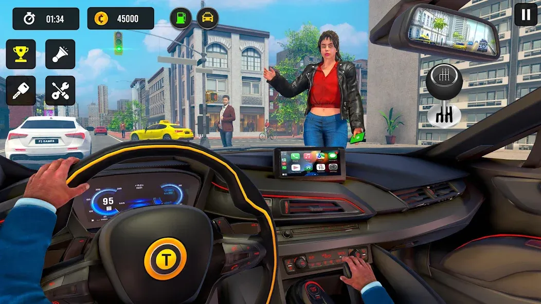 Taxi Simulator 3d Taxi Driver  [МОД Unlocked] Screenshot 1