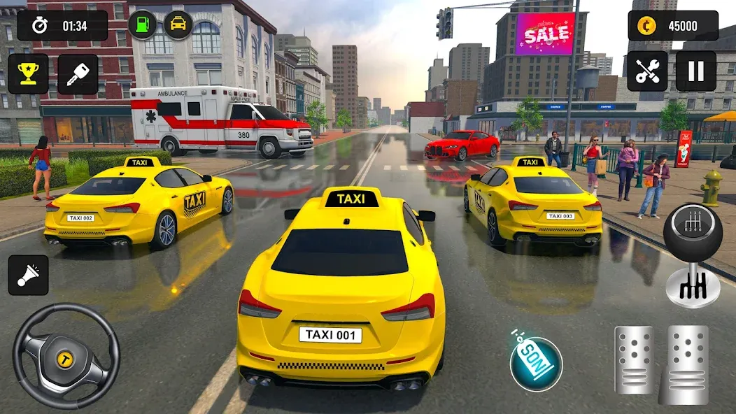 Taxi Simulator 3d Taxi Driver  [МОД Unlocked] Screenshot 4