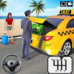 Скачать взломанную Taxi Simulator 3d Taxi Driver  [МОД Unlocked] - стабильная версия apk на Андроид