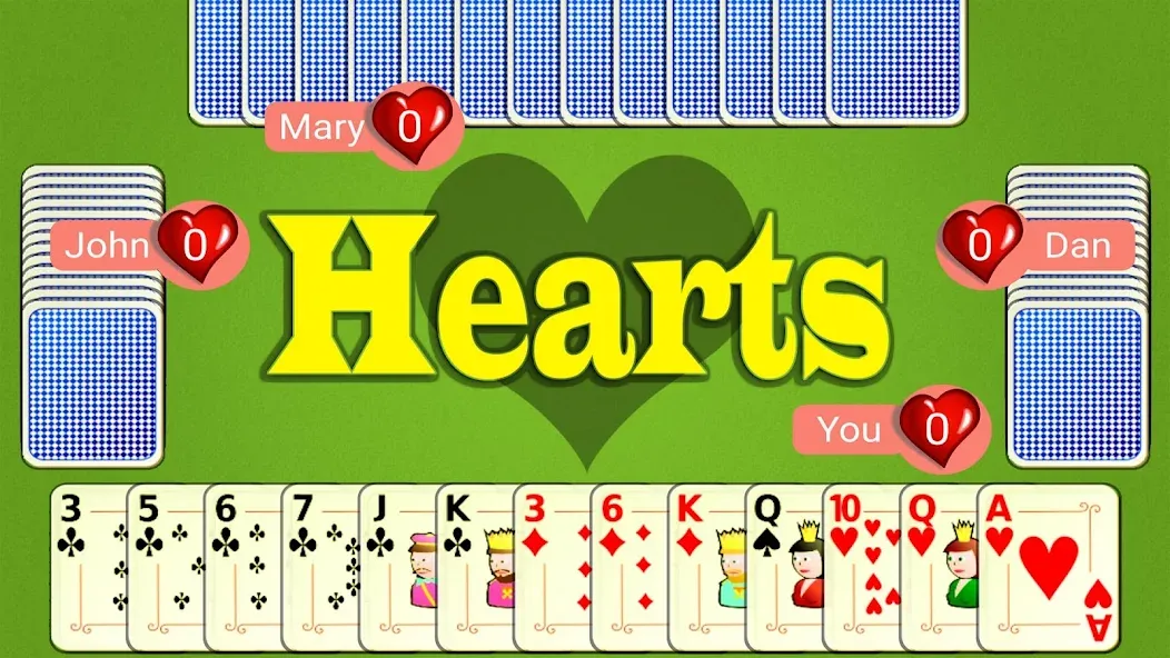 Hearts Mobile  [МОД Много монет] Screenshot 1