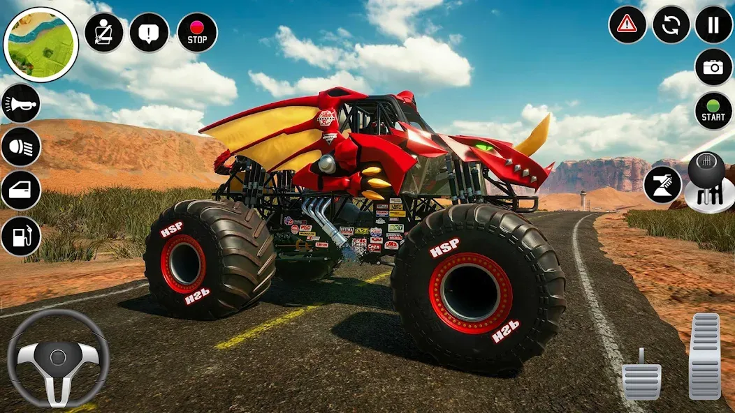 Extreme Monster Truck Game 3D (Монстр Трак Экстремальные Игры)  [МОД Бесконечные монеты] Screenshot 4