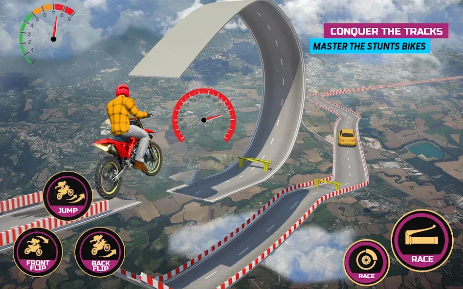 Racing Bike Stunt Games Master (Гонки на мотоциклах Мастер игр в трюки)  [МОД Unlimited Money] Screenshot 4