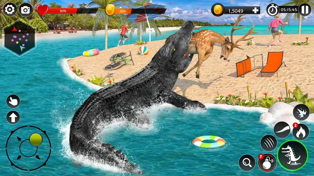 Hungry Animal Crocodile Games  [МОД Unlimited Money] Screenshot 2