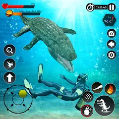 Взломанная Hungry Animal Crocodile Games  [МОД Unlimited Money] - полная версия apk на Андроид