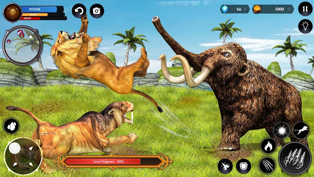 Lion Simulator Wild Lion Games  [МОД Unlimited Money] Screenshot 5