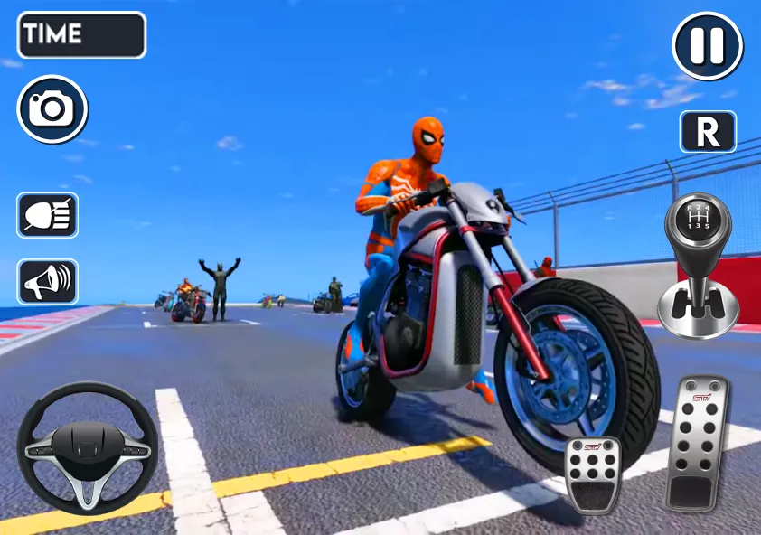 Spider Bike Stunt 3D Mega Ramp  [МОД Бесконечные монеты] Screenshot 4