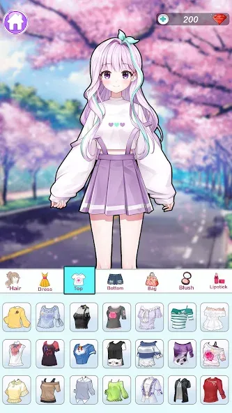 Anime Dress Up and Makeup Game  [МОД Все открыто] Screenshot 2