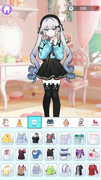 Anime Dress Up and Makeup Game  [МОД Все открыто] Screenshot 3