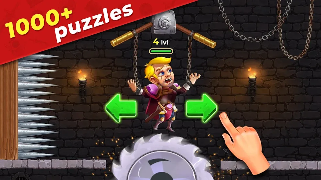 Mr. Knight: Pin Puzzles  [МОД Много денег] Screenshot 1