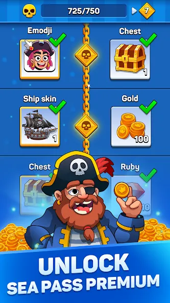 Pirates & Puzzles：Ship Battles  [МОД Бесконечные монеты] Screenshot 5