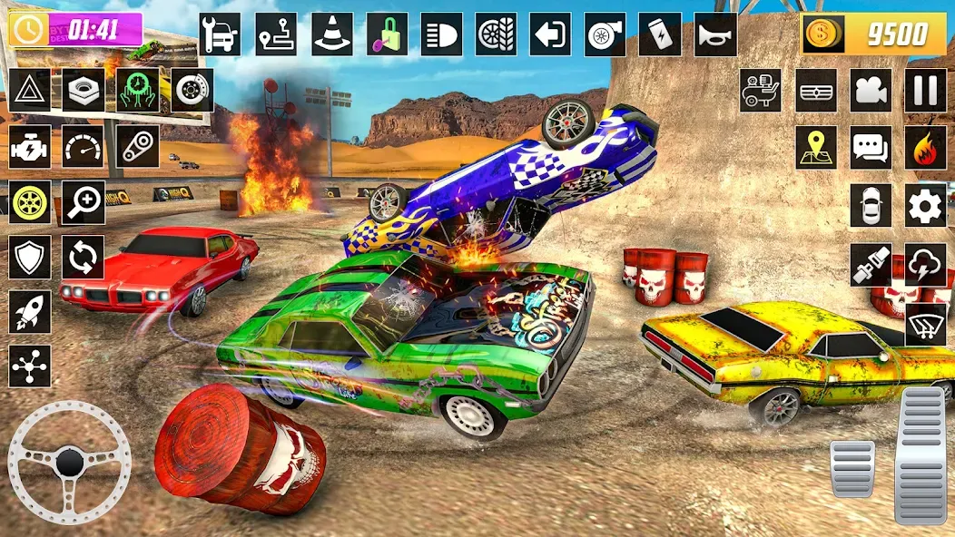 X Demolition Derby : Car Games  [МОД Много монет] Screenshot 2