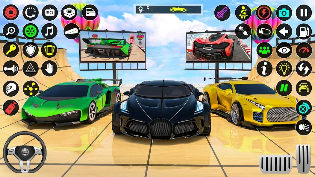 GT Car Stunt Race: Mega Ramps (Джи Ти Кар Стант Рейс)  [МОД Много денег] Screenshot 5