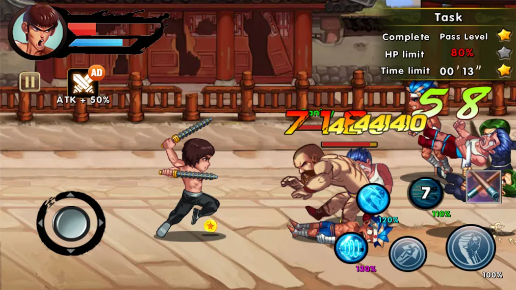 Kung Fu Attack: Final Fight (Кунгфу Атака)  [МОД Меню] Screenshot 4