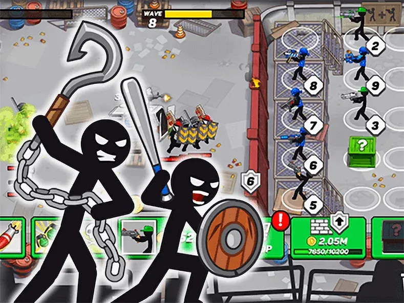 Stickman Defenders: Stick War  [МОД Все открыто] Screenshot 3