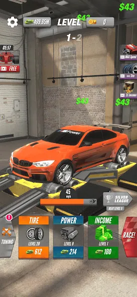 Dyno 2 Race - Car Tuning (Дино 2 Гонка)  [МОД Unlocked] Screenshot 1