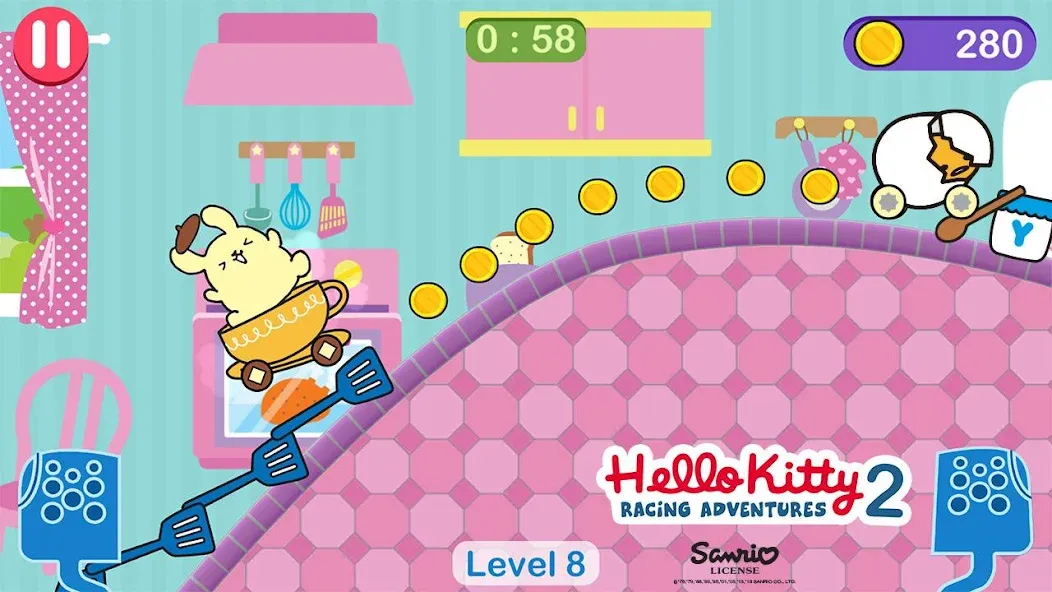 Hello Kitty games - car game  [МОД Все открыто] Screenshot 2