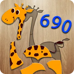 Скачать взломанную 690 Puzzles for preschool kids  [МОД Mega Pack] - последняя версия apk на Андроид