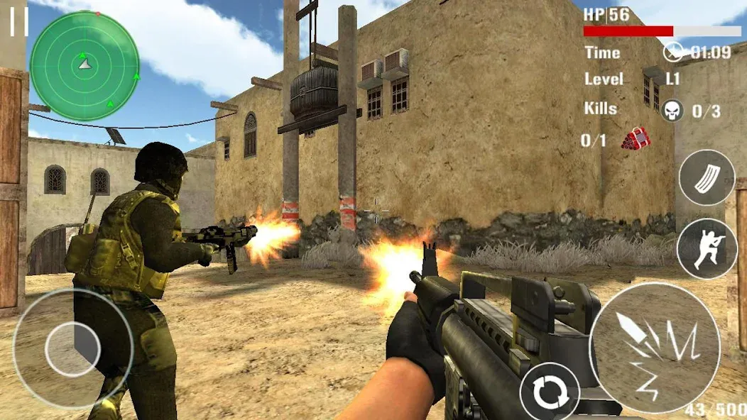 Gun Strike Shoot 3D  [МОД Бесконечные деньги] Screenshot 1