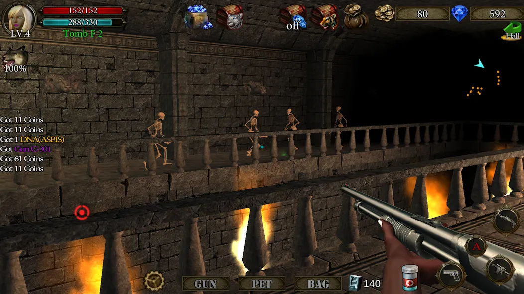 Dungeon Shooter : Dark Temple (Данжен Шутер)  [МОД Бесконечные деньги] Screenshot 3