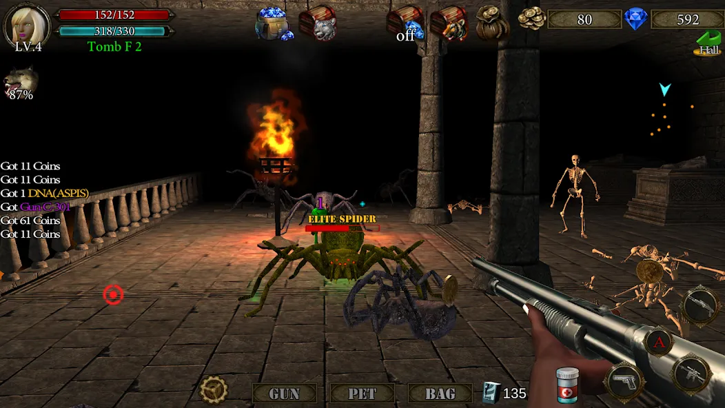 Dungeon Shooter : Dark Temple (Данжен Шутер)  [МОД Бесконечные деньги] Screenshot 5