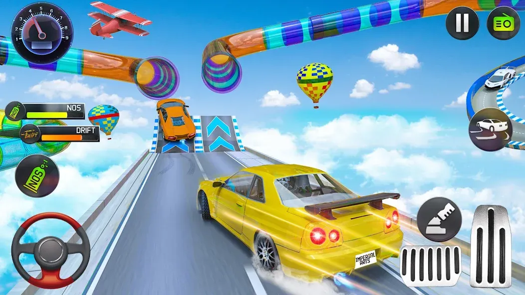 Mega Ramp Car Stunts Race Game  [МОД Бесконечные монеты] Screenshot 2