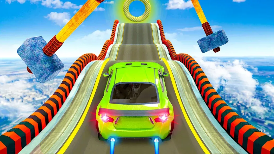 Mega Ramp Car Stunts Race Game  [МОД Бесконечные монеты] Screenshot 5