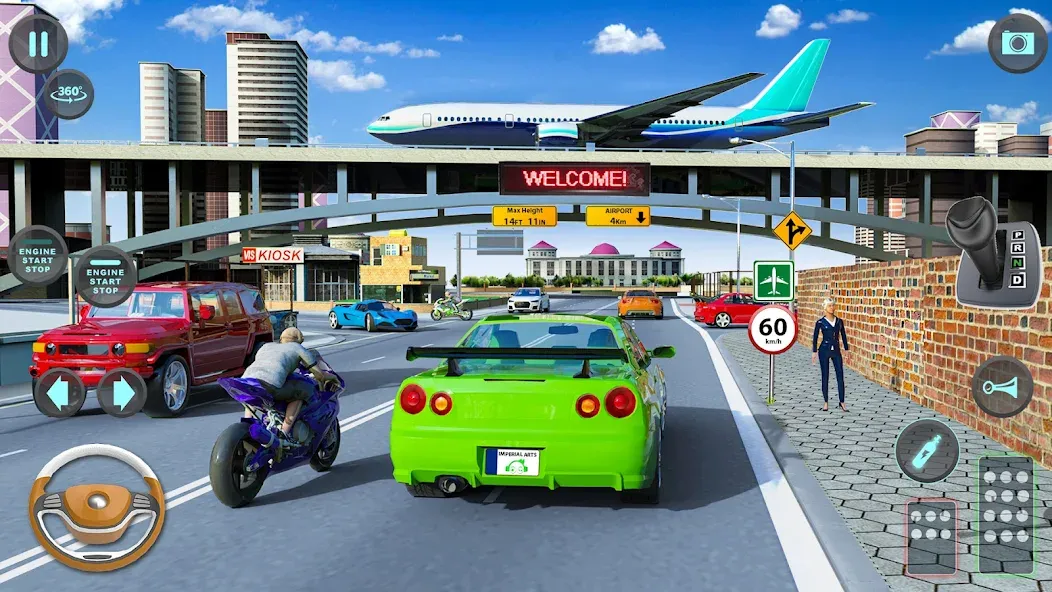 Modern Car Driving School Game  [МОД Много монет] Screenshot 1