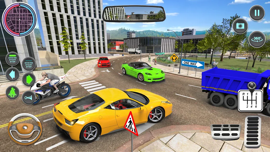 Modern Car Driving School Game  [МОД Много монет] Screenshot 4